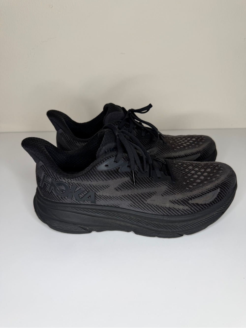 Hoka One One Clifton 9 Black 1127895 BBLC Shoes Running Sneakers Men’s 44 US 11D